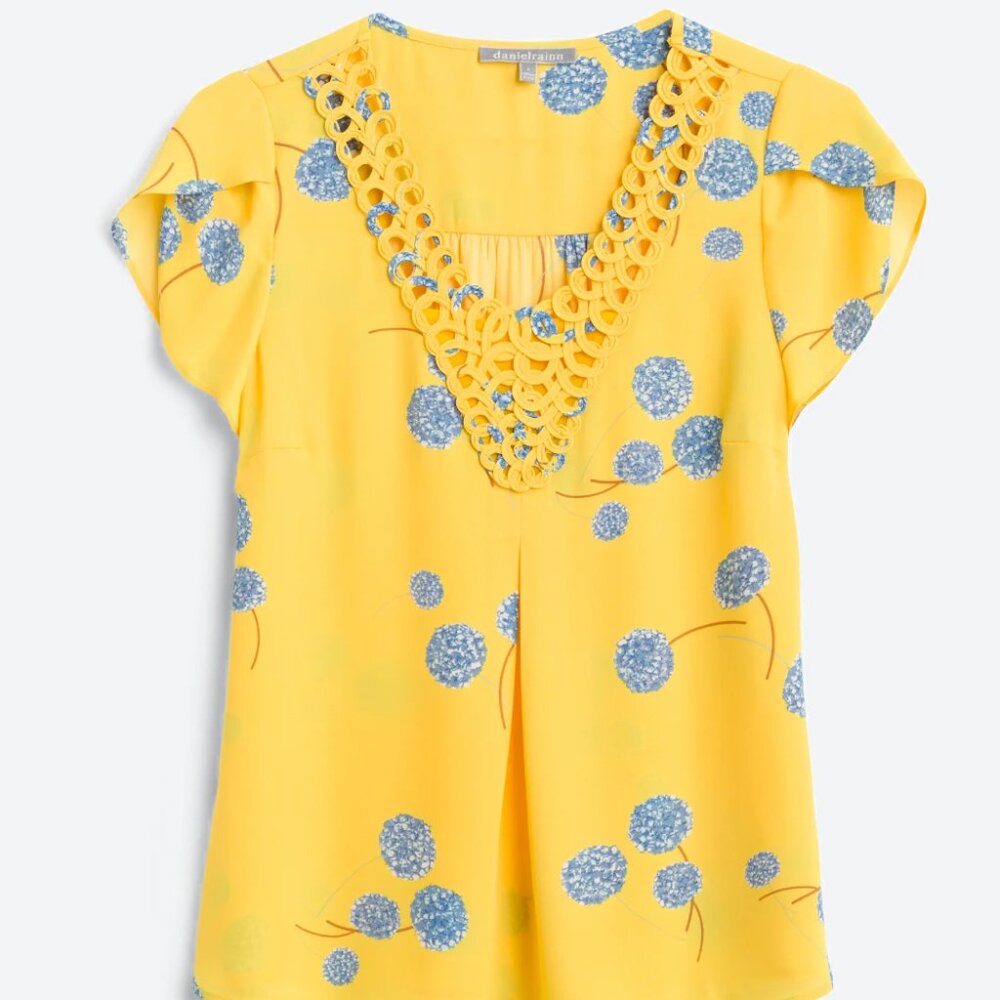 Daniel Rainn Crochet Detail Blouse (NWOT)